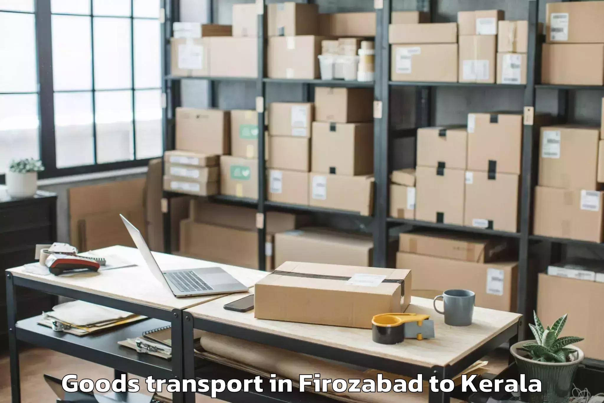 Book Firozabad to Rp Mall Kollam Goods Transport